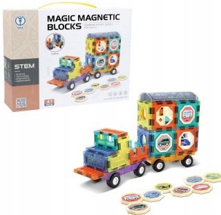 MAGNETICKÁ SÚPRAVA AUTA STAVEBNÉ BLOKY AUTÁ PRE DETI 41 prvkov